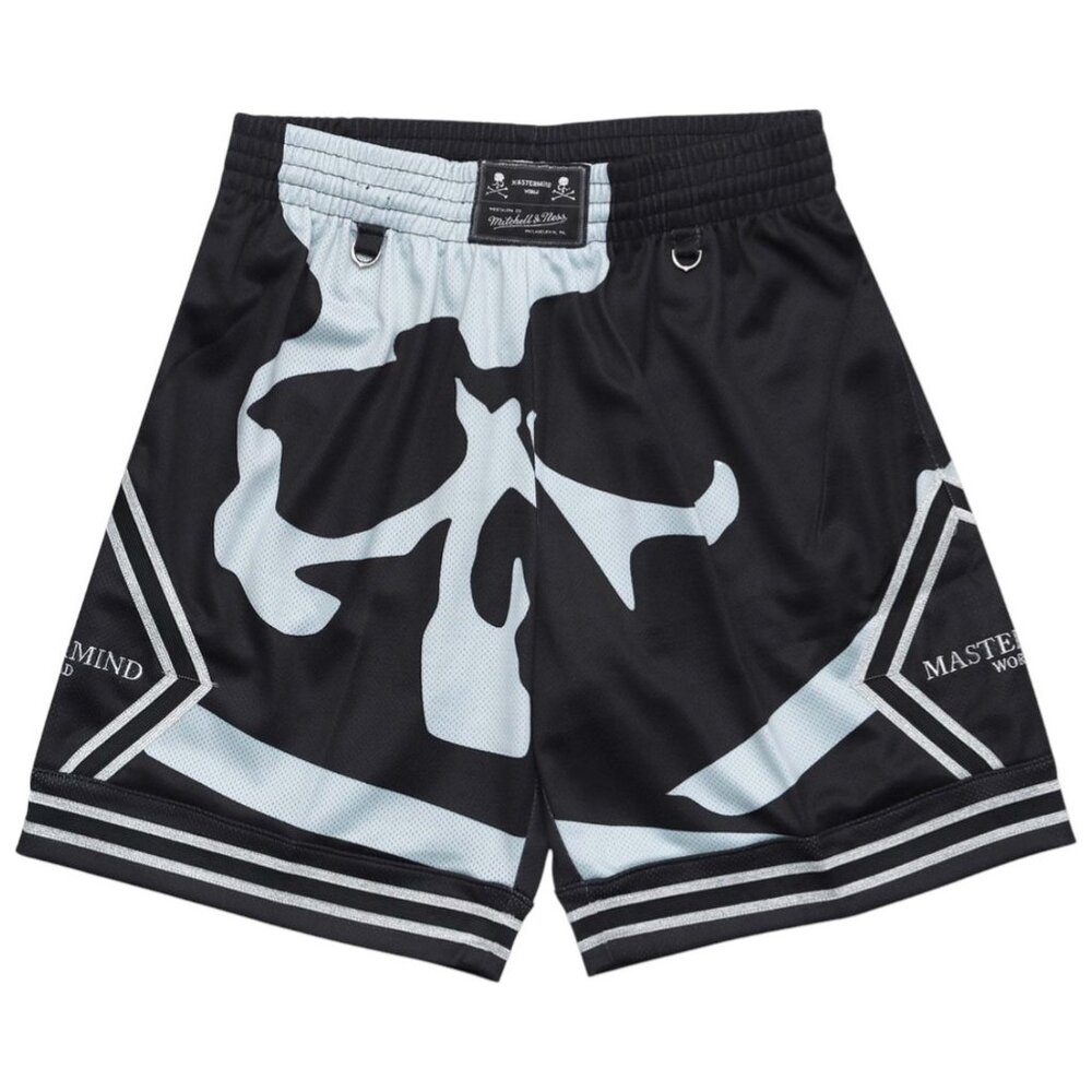 Mastermind Japan x Mitchell & Ness Big Skull Mesh Shorts Black